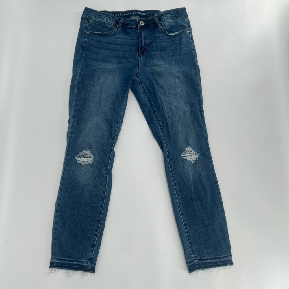 Articles Of Society Distressed Release Hem Ankle Jeans Size 29 Women's